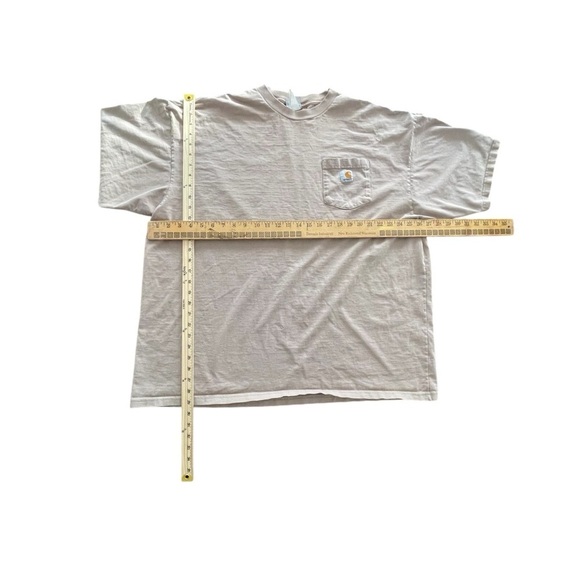 CARHARTT Short Sleeved Pocket Tshirt Mens 2XL tan - Picture 2 of 2